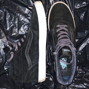 Black on Grey Women’s High-Top Vans Shoes